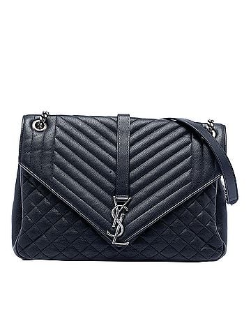 Saint Laurent Large Triquilt Sheepskin Monogram College Bag (view 1)