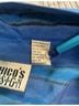 Chico's 100% Silk Stripes Blue Button-Down Shirt Size M - photo 4