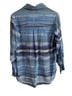 Chico's 100% Silk Stripes Blue Button-Down Shirt Size M - photo 2