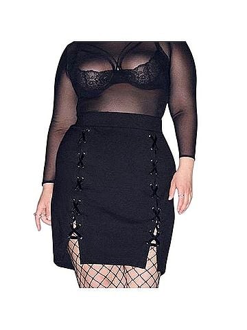 Torrid Nightfall Lace-Up Formal Skirt (view 1)