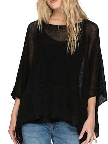 Johnny Was Lightweight Tassel Poncho Top (view 1)