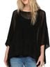Johnny Was 100% Linen Black Top Size M - photo 1