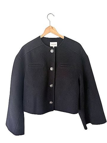 LOULOU STUDIO Merino Wool Cashmere Back Collarless Jacket Jacket (view 1)