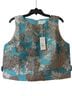 Lilly Pulitzer Floral Teal Multi Color Gold Sleeveless Blouse Size 12 - photo 1