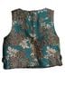Lilly Pulitzer Floral Teal Multi Color Gold Sleeveless Blouse Size 12 - photo 2