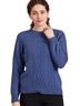 McDONALD Camo Solid Blue Wool Pullover Sweater Size S - photo 1