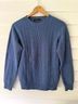McDONALD Camo Solid Blue Wool Pullover Sweater Size S - photo 3
