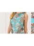 Lilly Pulitzer Floral Teal Multi Color Gold Sleeveless Blouse Size 12 - photo 6