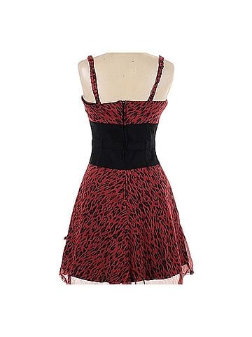 Tripp NYC Red Leopard Dress Casual Dress (view 2)
