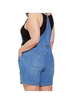 Torrid Lightweight Denim Shortall Overalls (view 2)