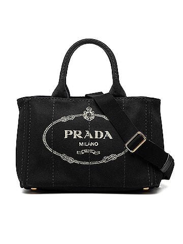 Prada Small Canvas Canapa Logo Satchel (view 1)