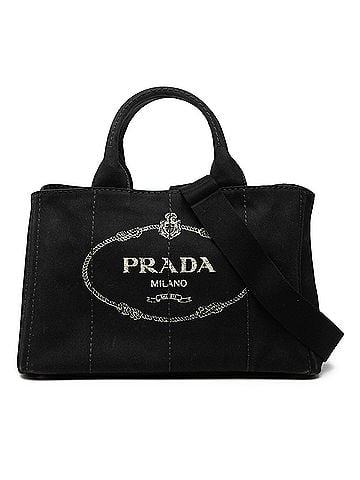 Prada Canvas Canapa Logo Satchel (view 1)