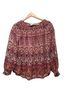Sundance 100% Silk Print Pink Blouse Size S - photo 1