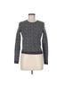 Theory 100% Wool Chevron-herringbone Black Gray Pullover Sweater Size M - photo 1