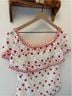 Alexis Floral White Red Blouse Size M - photo 4