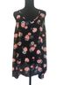 Torrid 100% Polyester Floral Black Pink Long Sleeve Blouse Size 1X - photo 1