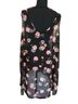 Torrid 100% Polyester Floral Black Pink Long Sleeve Blouse Size 1X - photo 2