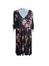 Torrid Floral Pink Black Casual Dress Size 1X - photo 1