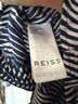 Reiss 100% Viscose 100% Viscose Print Blue White Long Sleeve Blouse Size 4 - photo 4
