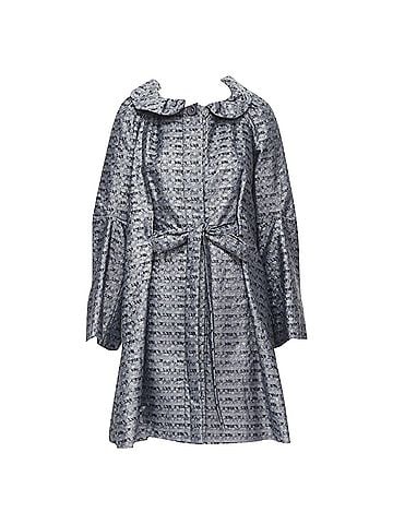 Marc Jacobs Marc Jacobs metallic floral jacquard belted opera coat (view 1)