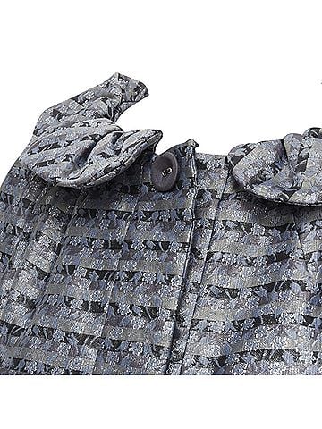 Marc Jacobs Marc Jacobs metallic floral jacquard belted opera coat (view 2)