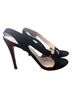 Pura Lopez 100% Suede Solid Black Heels Size EU 39 - photo 1