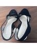 Pura Lopez 100% Suede Solid Black Heels Size EU 39 - photo 7