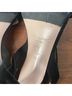 Pura Lopez 100% Suede Solid Black Heels Size EU 39 - photo 9