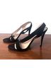Pura Lopez 100% Suede Solid Black Heels Size EU 39 - photo 4