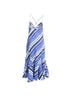 Ralph Lauren 100% Cotton Blue  Ralph Lauren Striped Flared Midi Dress in Blue Cotton Size 4 - photo 3