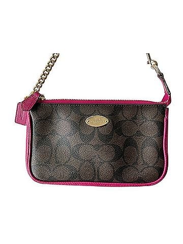 Coach Signature Large Wristlet 19 Leather Wristlet (view 2)