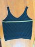 Shein 100% Cotton Chevron-herringbone Black Sleeveless Top Size 8 - photo 7