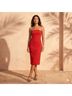 SPANX 100% Pentex Red Cocktail Dress Size XS - photo 4