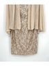 Alex Evenings 100% Polyester Solid Multi Color Tan Gray Cocktail Dress Size 12 - photo 5