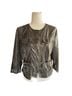 Ruby Rd. 100% Polyester Animal Print Green Black Jacket Size 12 - photo 1