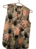 Cure Floral Multi Color Sleeveless Button-Down Shirt Size S - photo 1