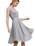Maeve Solid Silver Cocktail Dress Size S - photo 1