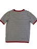 Dokotoo Stripes White Red Blue Short Sleeve Blouse Size M - photo 2