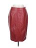 No Name 100% Polyurethane 100% Polyester Red Burgundy Leather Skirt Size L - photo 1