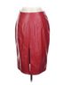 No Name 100% Polyurethane 100% Polyester Red Burgundy Leather Skirt Size L - photo 2