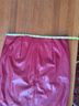 No Name 100% Polyurethane 100% Polyester Red Burgundy Leather Skirt Size L - photo 8