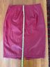 No Name 100% Polyurethane 100% Polyester Red Burgundy Leather Skirt Size L - photo 7
