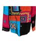 Allure 100% Rayon 100% Polyester Print Red Blue Black Cardigan Size M - photo 6