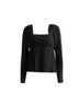 Marina Moscone Plaid Black Long Sleeve T-Shirt Size 0X - photo 2