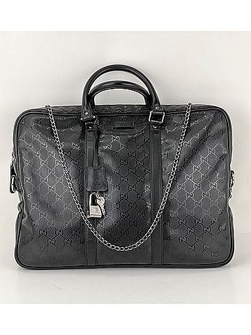 Gucci Gucci Briefcase GG Imprime Coated Canvas Black Monogram Briefcase (view 1)