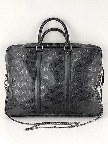 Gucci Gucci Briefcase GG Imprime Coated Canvas Black Monogram Briefcase (view 2)