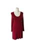 Cleo Solid Red Burgundy Casual Dress Size M - photo 1