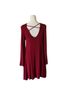 Cleo Solid Red Burgundy Casual Dress Size M - photo 2
