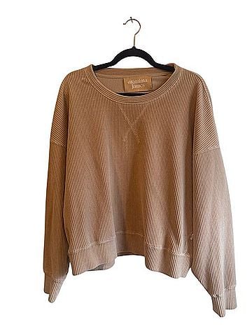 Araminta James Ribbed Crewneck Sweater Long Sleeve Top (view 1)