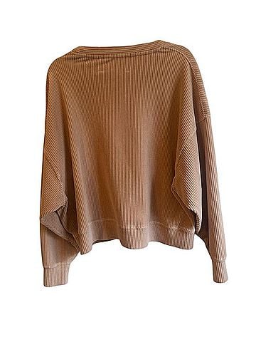 Araminta James Ribbed Crewneck Sweater Long Sleeve Top (view 2)